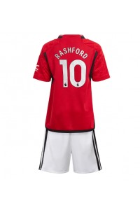 Manchester United Marcus Rashford #10 Babyklær Hjemme Fotballdrakt til barn 2023-24 Korte ermer (+ Korte bukser)